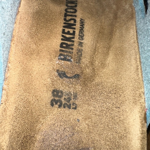 Birkenstock Arizona Gator Gleam sandals 38 US 7-7.5 womens ocean breeze EUC - Picture 7 of 7